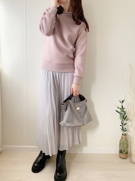 「URBAN RESEARCH Sonny Label（アーバンリサーチサニーレーベル）のポンチルーズパーカー2（Tシャツ/カットソー）」を使った、ももたさん（レディース・170cm）の冬コーディネート