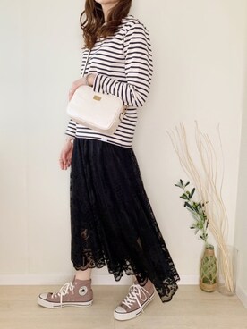 「FORK&SPOON」｜ももたさん（レディース・170cm）の春コーディネート