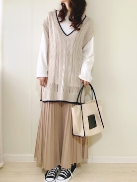 ももたさん(レディース・170cm)の春コーディネート