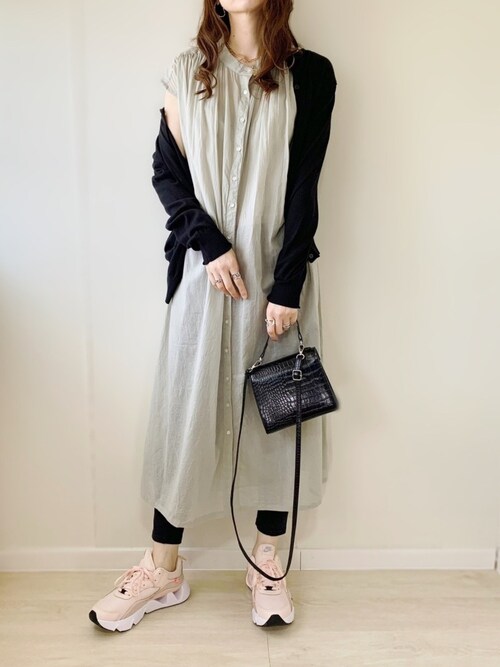 ももた Gu カーディガン ボレロのワンピースを使ったコーディネート Sciaky