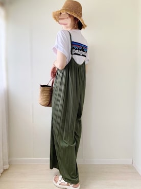 「patagonia」｜「アイテム（オールインワン・サロペット）」を使った、ももたさん（レディース・170cm）の夏コーディネート