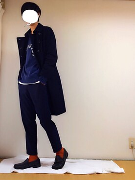 「SHIPS JET BLUE（シップスジェットブルー）のアイテム（スウェット）」を使った、tebaさん（メンズ・166cm）の冬コーディネート