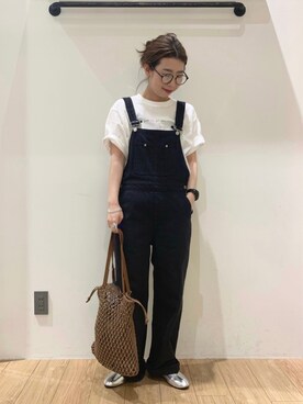 「ラフスタイル」｜「アイテム（オールインワン・サロペット）」を使った、ゆいさん（レディース・160cm）の春コーディネート