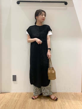 「ペイズリー柄パンツ」｜ゆいさん（レディース・160cm）の春コーディネート