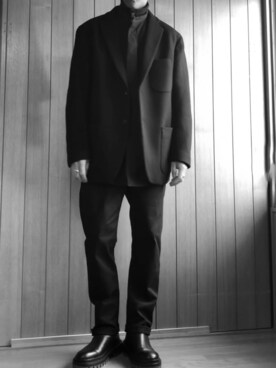 「プラスJ」｜「アイテム（アクセサリー）」を使った、yuretadさん（メンズ・170cm）の冬コーディネート