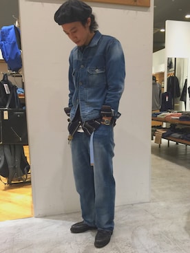 「SEVENDAYS=SUNDAY（セブンデイズサンデイ）のアイテム（その他アウター）」を使った、伊宝田優真さん（メンズ・175cm）の春コーディネート