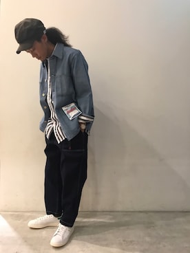 「SEVENDAYS=SUNDAY（セブンデイズサンデイ）のアイテム（ジャケット/アウター）」を使った、伊宝田優真さん（メンズ・175cm）の夏コーディネート