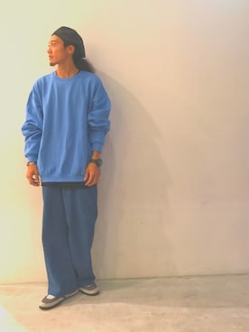 「SEVENDAYS=SUNDAY（セブンデイズサンデイ）のアイテム（帽子）」を使った、伊宝田優真さん（メンズ・175cm）の秋コーディネート