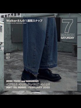 「STEEL（スティール）のアイテム」を使った、donttellmommyさん（メンズ・184cm）の春コーディネート