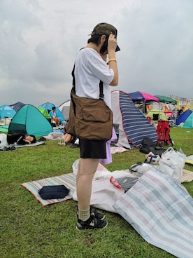 「orSlow（オアスロウ）のアイテム（ジャケット/アウター）」を使った、クチナシさん（レディース・163cm）の夏コーディネート