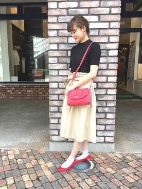 「サマンサタバサ」｜「アイテム（バレエシューズ）」を使った、kanyaさん（レディース・162cm）の春コーディネート