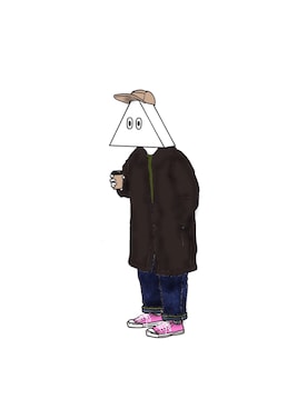 「イラスト」｜「アイテム（ステンカラーコート）」を使った、ナモさん（メンズ・166cm）の冬コーディネート
