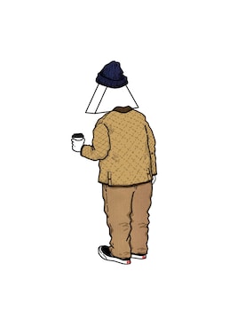 「イラスト」｜「アイテム（その他アウター）」を使った、ナモさん（メンズ・166cm）の秋コーディネート