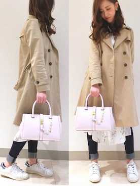 「NATURAL BEAUTY BASIC（ナチュラルビューティーベーシック）のアイテム（シャツワンピース）」を使った、Shi2771さん（レディース・156cm）の春コーディネート