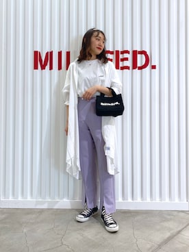 のろまい使用「MILKFED.（CENTER SLIT PANTS）」的時尚穿搭