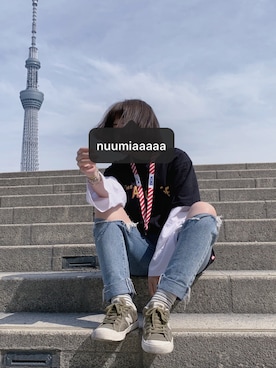 「NIKE（ナイキ）のアイテム（チャーム、その他）」を使った、チォユさん（レディース）の秋コーディネート