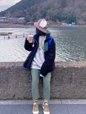 「5252（ゴーニーゴーニー）のアイテム（トップス）」を使った、チォユさん（レディース・156cm）の秋コーディネート