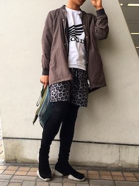 「DANKE SCHON（ダンケシェーン）のアイテム（バッグ）」を使った、梅村ノリさん（メンズ・180cm）の春コーディネート
