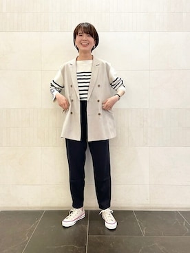 「SHIPS（シップス）のアイテム（その他アウター）」を使った、毛利さん（レディース・162cm）の春コーディネート
