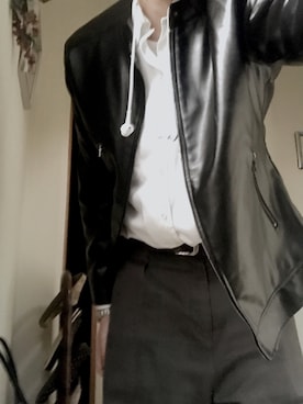 「ZIP FIVE（ジップファイブ）のアイテム（ライダースジャケット）」を使った、 canoさん（メンズ・182cm）の秋コーディネート