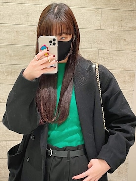 「BASISBROEK（バシスブルック）のアイテム（ジャケット/アウター）」を使った、杏凛さん（レディース・167cm）の冬コーディネート