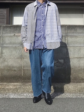 「EN ROUTE（アンルート）のアイテム（シャツ/ブラウス）」を使った、pELEさん（メンズ・170cm）の春コーディネート
