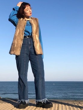 「sea」｜KOTOmiさん（レディース・158cm）の冬コーディネート