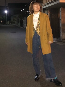 「UNIQLO（ユニクロ）のタートルネックT（長袖）（Tシャツ/カットソー）」を使った、KOTOmiさん（レディース・158cm）の春コーディネート