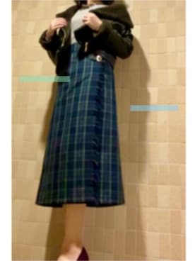 「チェック柄に恋してる」｜「アイテム（ライダースジャケット）」を使った、kaoriさん（レディース・159cm）の秋コーディネート