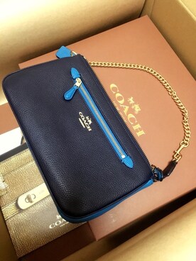 「COACH（コーチ）のアイテム（バッグ、ブルー系）」を使った、kaoriさん（レディース・159cm）の冬コーディネート
