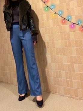 「WA ORiental TRaffic（ダブルエーオリエンタルトラフィック）のラウンドトゥヒールパンプス/2313（パンプス、ブラック系）」を使った、kaoriさん（レディース・159cm）の秋コーディネート