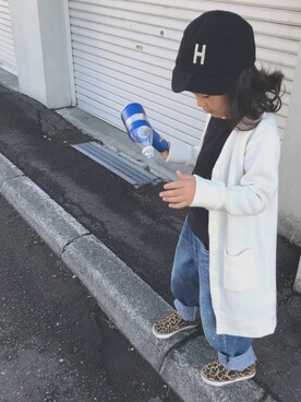 「ブリーチデニム」｜「アイテム（スリッポン）」を使った、miitanさん（キッズ・110cm）の秋コーディネート