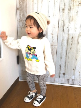 「SHIPS（シップス）のアイテム（スウェット）」を使った、miitanさん（キッズ・120cm）の春コーディネート