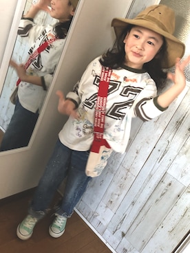 「ロン毛」｜「アイテム（その他）」を使った、miitanさん（キッズ・120cm）の春コーディネート
