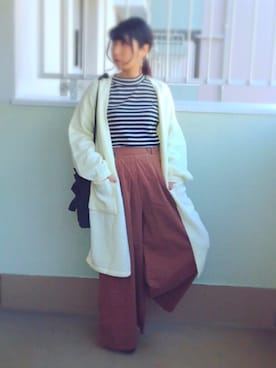 「バルーンスリーブ」｜neneさん（レディース・160cm）の冬コーディネート