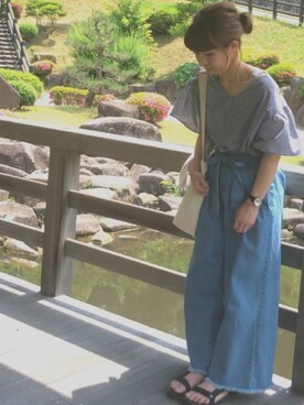 「Boisson Chocolat（ボワソンショコラ）のアイテム」を使った、⁑⁑ぁぃ⁑⁑さん（レディース・157cm）の夏コーディネート