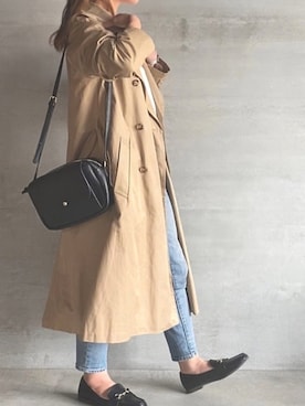 「ZOZO（ゾゾ）のスリムテーパードデニムパンツ［WOMEN］（デニムパンツ）」を使った、⁑⁑ぁぃ⁑⁑さん（レディース・157cm）の春コーディネート