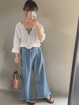 「Boisson Chocolat（ボワソンショコラ）のアイテム」を使った、⁑⁑ぁぃ⁑⁑さん（レディース・157cm）の春コーディネート