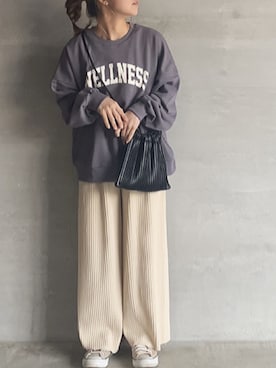 「アイテム（スウェット）」を使った、⁑⁑ぁぃ⁑⁑さん（レディース・157cm・30代）の春コーディネート