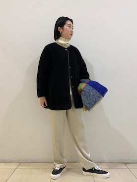 「SHIPS（シップス）のアイテム（その他アウター）」を使った、八木さん（レディース・162cm）の秋コーディネート