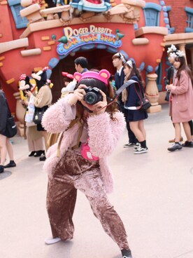 「AS KNOW AS PINKY（アズノゥアズピンキー）のアイテム（ブルゾン）」を使った、あやのさん（レディース・156cm）の春コーディネート