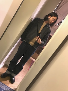 「OLD JOE & CO.（オールドジョーアンドコー）のアイテム（トップス）」を使った、Ogumaさん（メンズ・174cm）の秋コーディネート