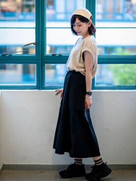 「工装」｜Yoyo Suenさん（レディース・160cm）の秋コーディネート