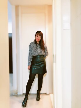 「MONKI（モンキ）のアイテム（Shirts、その他）」を使った、大瑶NIUNIUさん（レディース）の冬コーディネート