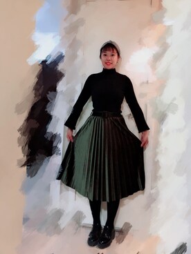 「MONKI（モンキ）のアイテム（シューズ）」を使った、大瑶NIUNIUさん（レディース・167cm）の冬コーディネート