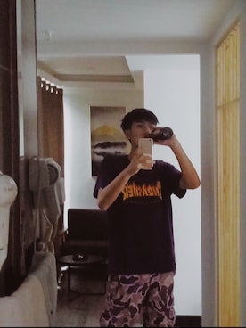 「RIPNDIP（リップンディップ）のアイテム（パンツ）」を使った、RipAllSobさん（メンズ・178cm）の夏コーディネート