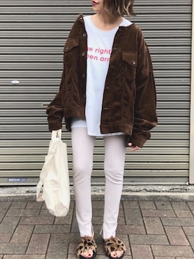「秋のブラウンスタイル」｜「アイテム（ブルゾン）」を使った、MIHOさん（レディース・152cm）の秋コーディネート