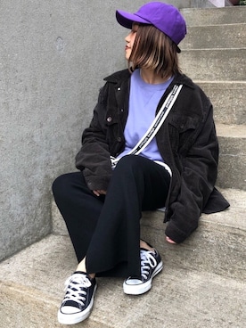 「ストリート服が好き」｜「アイテム（その他アウター）」を使った、MIHOさん（レディース・152cm）の秋コーディネート