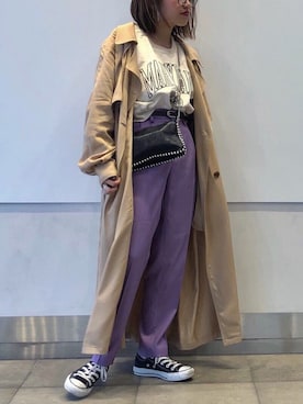 「CONVERSE（コンバース）のconverse（コンバース） ALL STAR OX（オールスターOX）（スニーカー）」を使った、MIHOさん（レディース・152cm）の春コーディネート