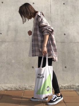 「MAYK（メイク）のアイテム（トップス）」を使った、MIHOさん（レディース・152cm）の春コーディネート